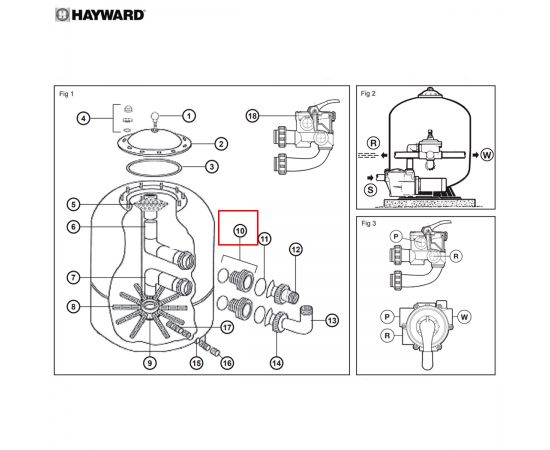 ​​Муфта для підключення клапана Hayward NC/Polyester (NCX12014) - схема