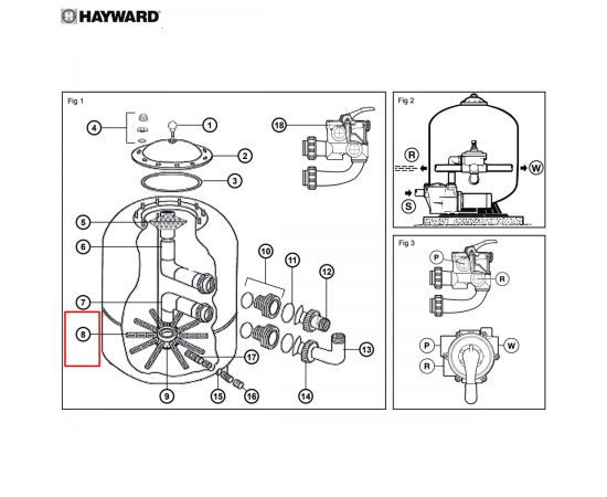 ​Сепаратор (дюза) 500-780 мм Hayward NCX12018 - схема