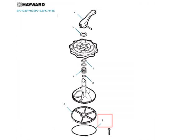 Уплотнительное кольцо клапана Hayward SP (SPX0710Z3) - схема