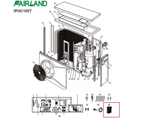 ​Изолятор компрессора к Fairland IPHC100T (004040220000) - схема