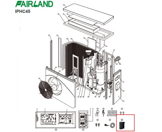 ​Изолятор компрессора к Fairland IPHC45 (004040210000) - схема