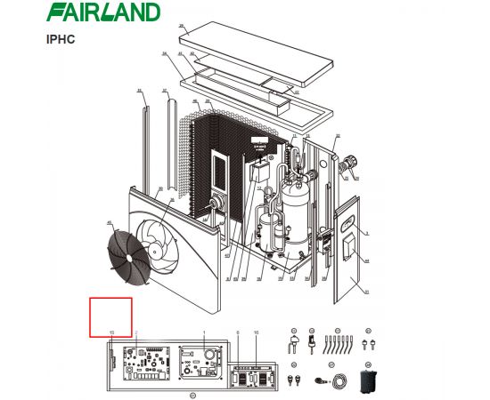 Модуль драйвера к двигателю вентилятора теплового насоса Fairland IPHC - схема