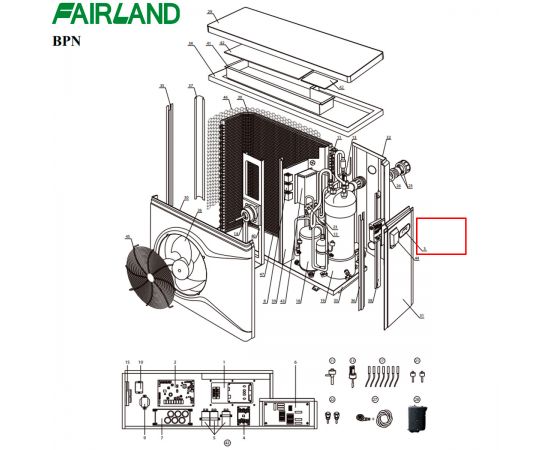 Панель управления тепловым насосом Fairland BPN/THPR10NP - схема