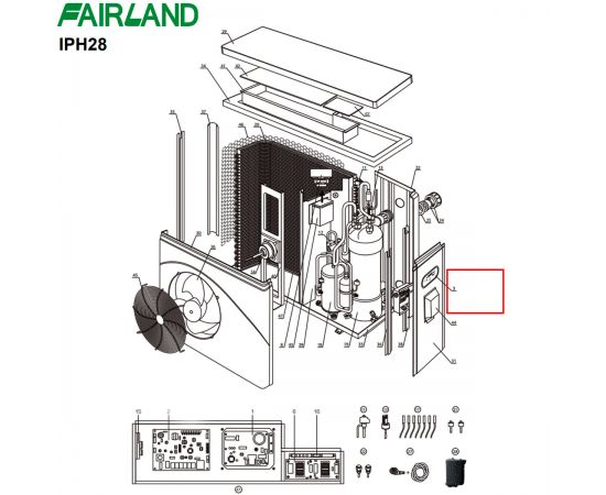 Панель управления тепловым насосом Fairland IPHC28 - схема