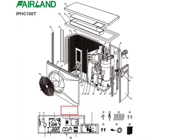 Плата инвертора теплового насоса Fairland IPHC100T - схема