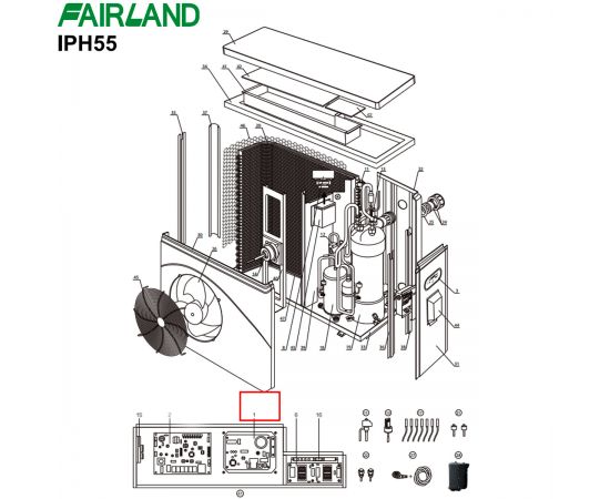 Плата инвертора теплового насоса Fairland IPHC55 - схема