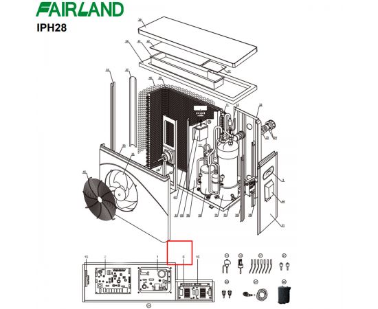 Плата сетевого фильтра теплового насоса Fairland IPHC28 - схема