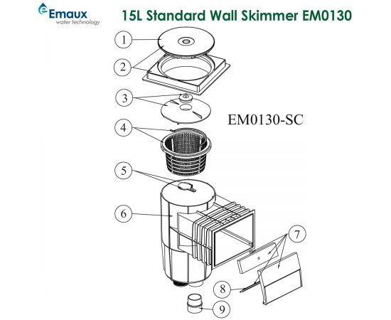 Скиммер Emaux Standard EM0130SC - схема