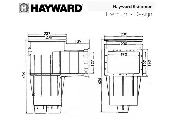 Скиммер Hayward Premium 3110 - размеры