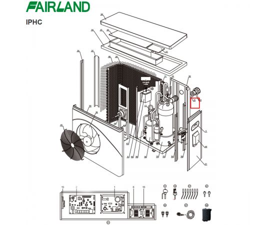 ​Уплотнительное кольцо теплового насоса Fairland IPHC (004980050000-R) - схема