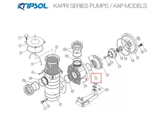 Ущільнювальне кільце​ Kripsol КАР 500100120003 / RPUM0012.05R - схема