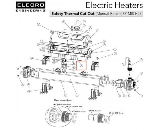 ​Термозапобіжник для електронагрівача Elecro SP-MIS-HLS - схема
