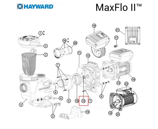 ​Сальник насоса Hayward Max-Flo II (SPX2700SA) - схема