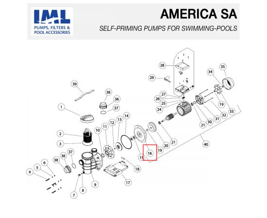 Крышка корпуса насоса IML America (HD061005) - схема