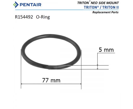Ущільнювальне кільце муфти фільтра Pentair Triton TR (R154492) - розміри