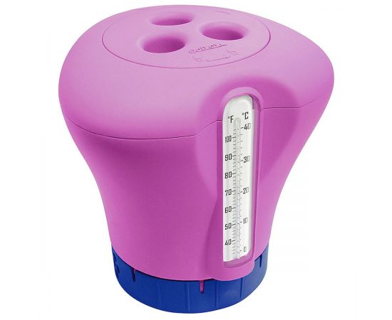 Плавающий дозатор с термометром Kokido K619BU (фиолетовый)