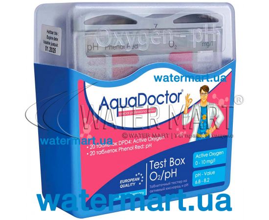 Тестер таблеточный Aquadoctor Test Box О2/pH 151605