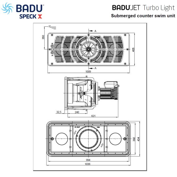 Противоток Speck BADU Jet Turbo Light 232.8300.000 1,1 кВт - 200,0 м³/ч (230 В)