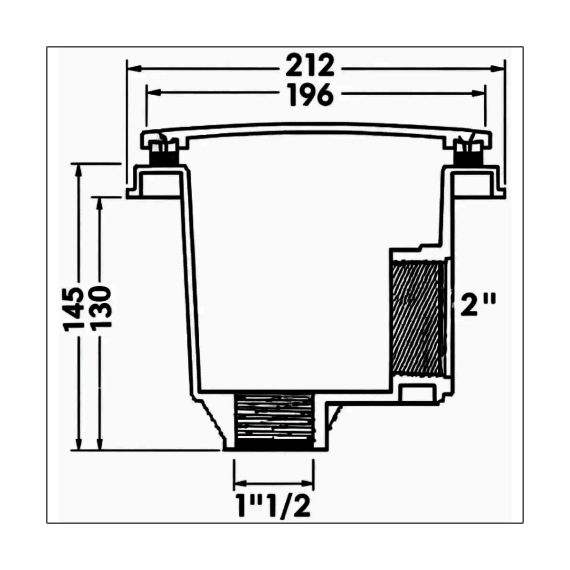 Донний трап Hayward 3254PAK2 під бетон (комплект: 2 шт.)