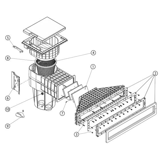 Скиммер Hayward X-Pro 600 X600LIW с латунными вставками, под лайнер, изображение 3