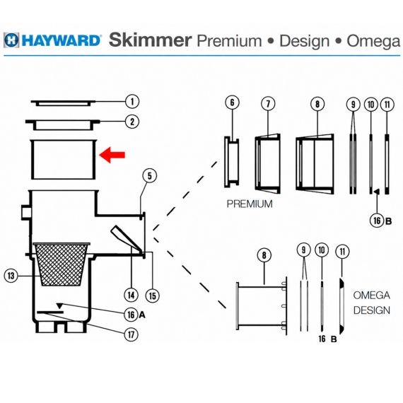 Удлинитель горловины скиммера Hayward 3195 Premium / Design, изображение 3