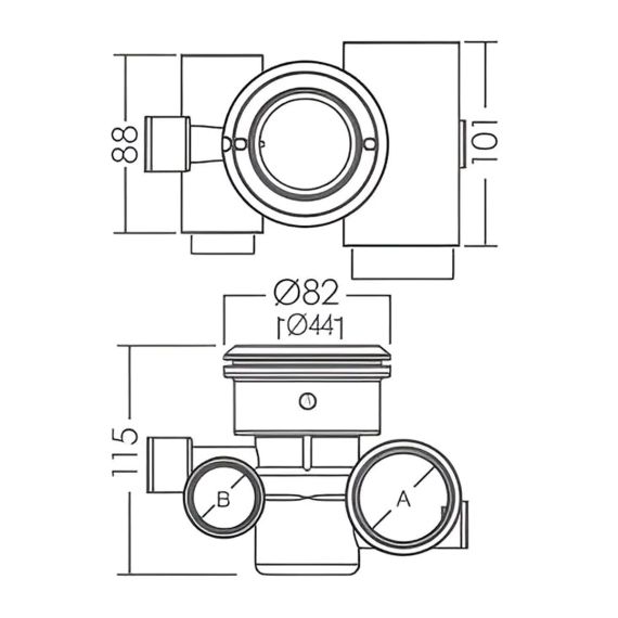Закладная для гидромассажной форсунки Emaux EM0031 91601303 DG, Dark Grey