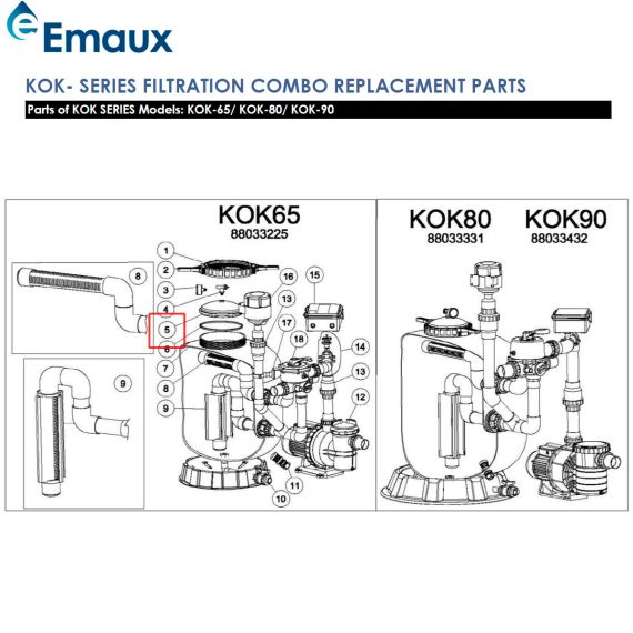 Крышка фильтра Emaux KOK 65-90 (01201021)