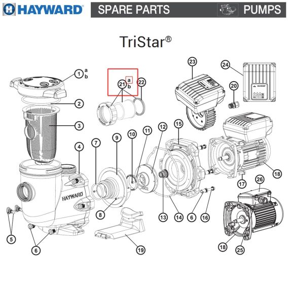Гайка накидная насоса Hayward TriStar (SP2700UNKIT50) - схема