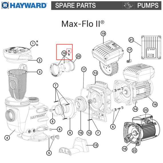 Гайка накидная насоса Hayward Max-Flo II (SP2700UNKIT50) - схема