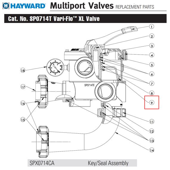 ​Ротор 6-ходового клапана Hayward SP0714TE (SPX0714CA) 1½"​ - схема 2
