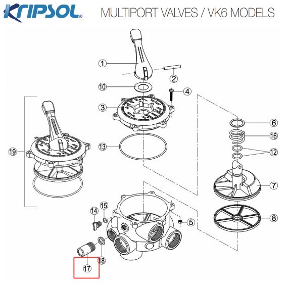 ​Kripsol VK6 ​Visor assembly 502101171800 | RMVA1718.00R - схема