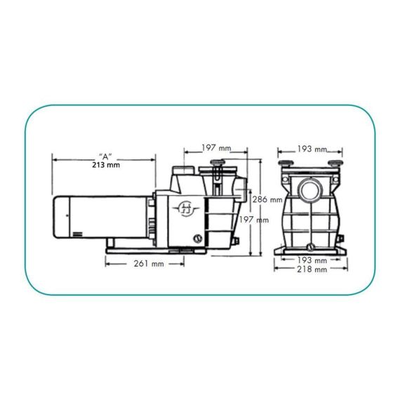 Насос Hayward Powerline Plus 81031 - размеры