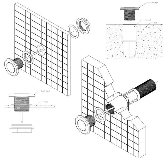 Монтаж прожектора Aquaviva HT026C-45led