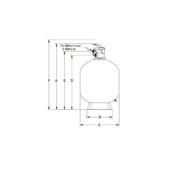 Фильтр Tagelus II ClearPro ТА 40 - габаритные размеры
