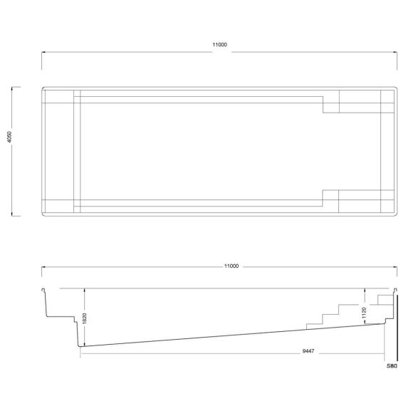 Размеры Compass Pools XL-Trainer 110