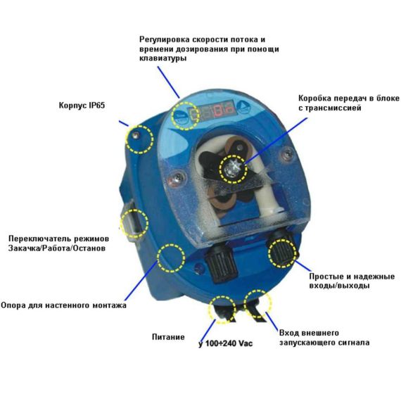 Положение рабочих элементов в насосах Seko Dynamik (SKRX1H1HM1001)