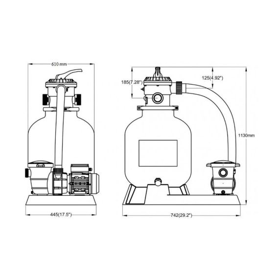 Установка Tebas 610 Saturn Standard - размеры