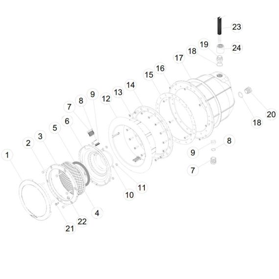 Галогенный прожектор AstralPool Adjustable 33033 в разборном виде