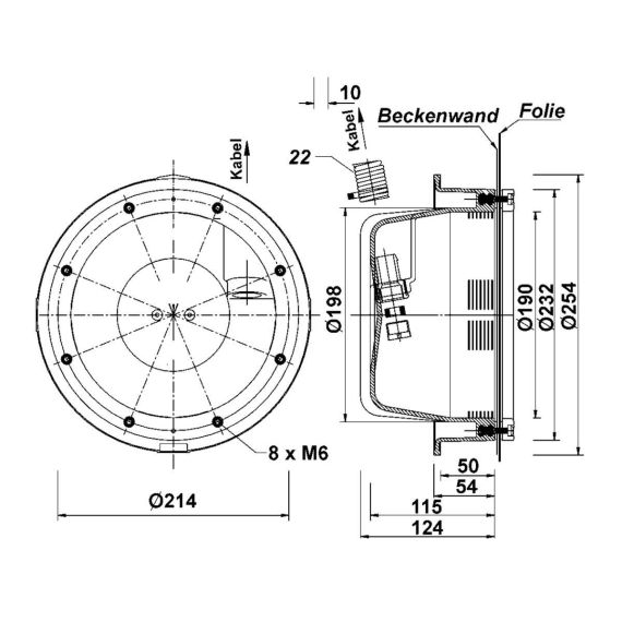 Размеры галогенного прожектора MTS SSL 8033