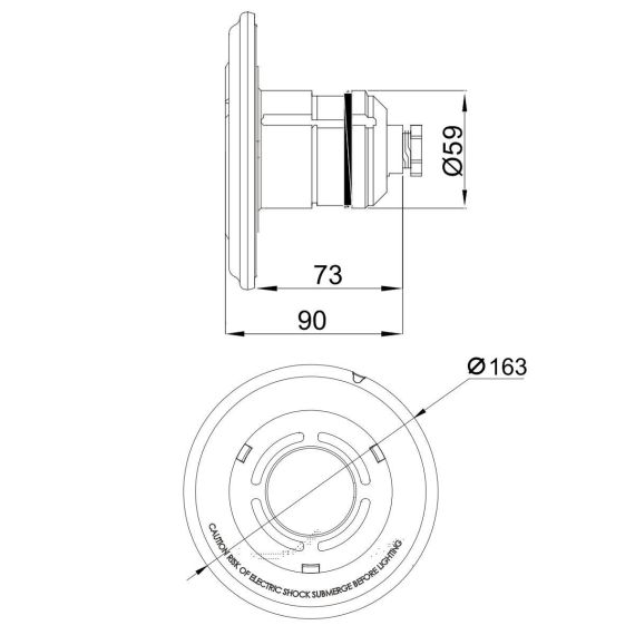 Прожектор AstralPool LumiPlus Mini 52129 - размеры