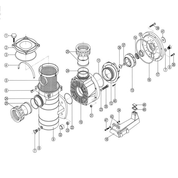 Комплектация насоса Hayward HCP401253E1