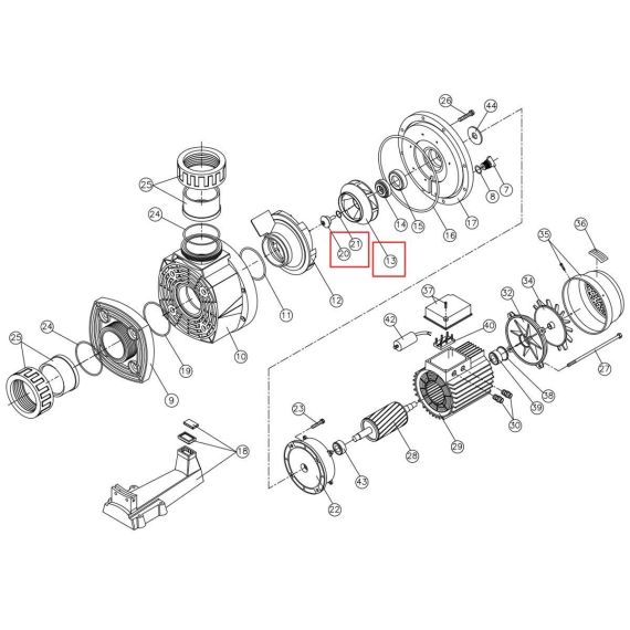 Крыльчатка насоса Kripsol KA/KAP300 RKA 132.A - схема