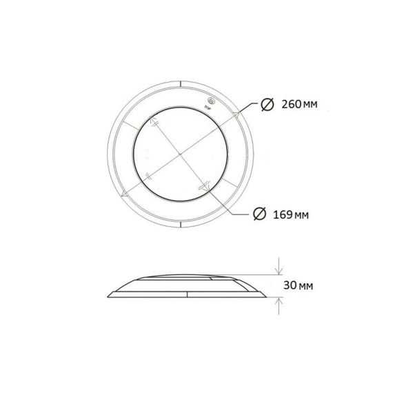 Прожектор светодиодный Aquaviva HT201S 546Led - размеры