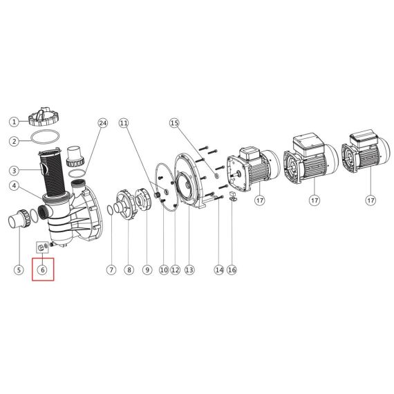 Сливная пробка насоса Emaux SS (89022402) - схема
