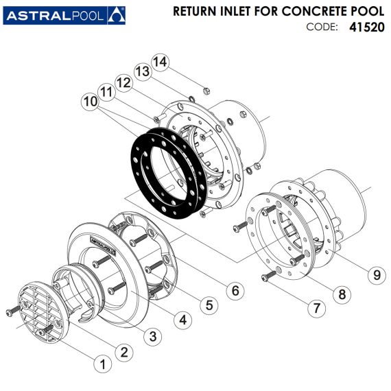 Заборное устройство AstralPool 41520 - схема 1