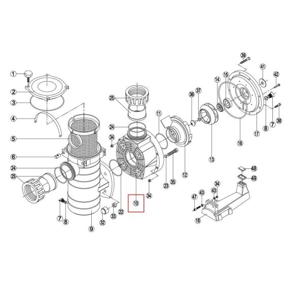 Корпус насоса Kripsol KA/KAP RKA 100.A/RBH0010.06R - схема