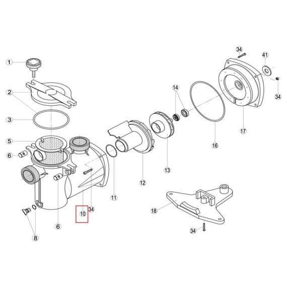 Корпус насоса Kripsol NK RNK 100.A/RBH0010.00R - схема