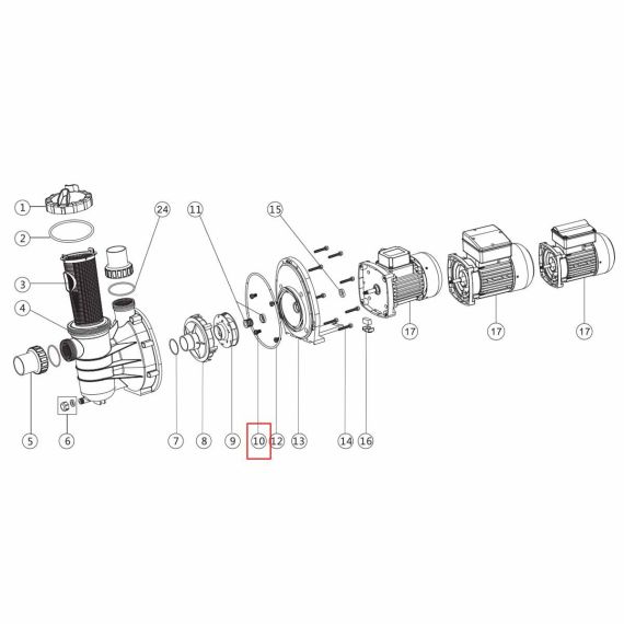 Винт к насосу Emaux SS 89022403 - схема размещения