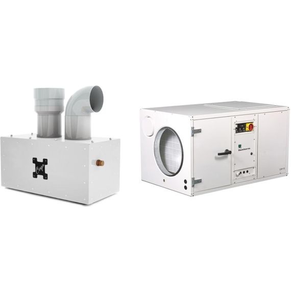 Вертикальное подсоединение воздуховодов к осушителю Dantherm CDP 125