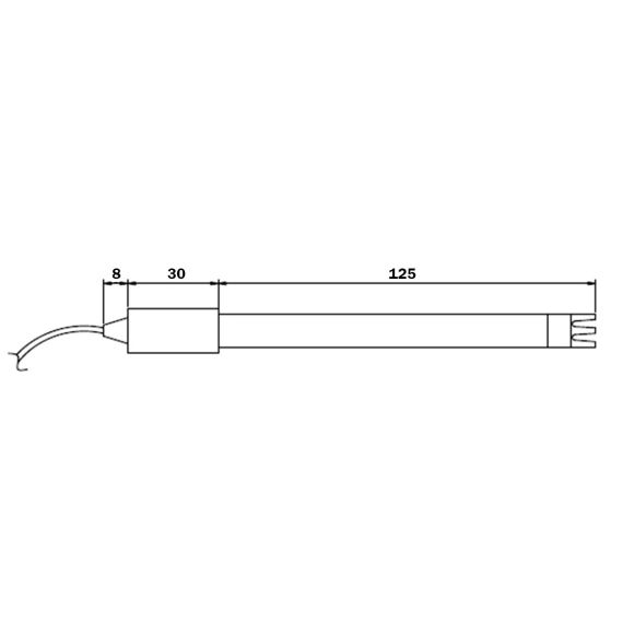 Электрод Rx Seko 9900105112 - размеры